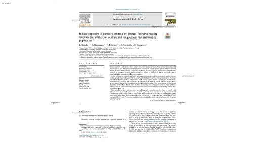 Indoor exposure to particles emitted by biomass-burning heating systems and evaluation of dose and lung cancer risk received by population*